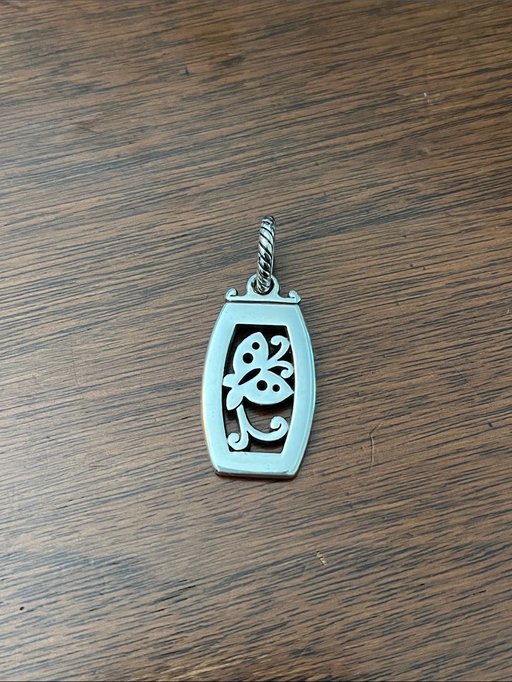 Vintage Brighton Silver Butterfly Charm Pendant